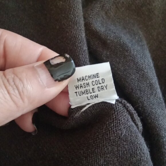 Bryn Walker Brown and Red Cardigan Sweater with Classic Knit Design Open Size S - Picture 8 of 10